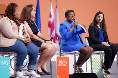 NEA President Becky Pringle hosted a panel on community schools