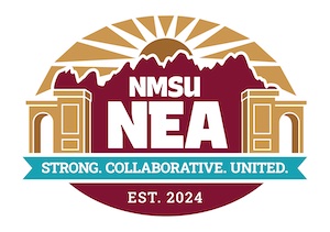 NMSU NEA logo with mountains and sun