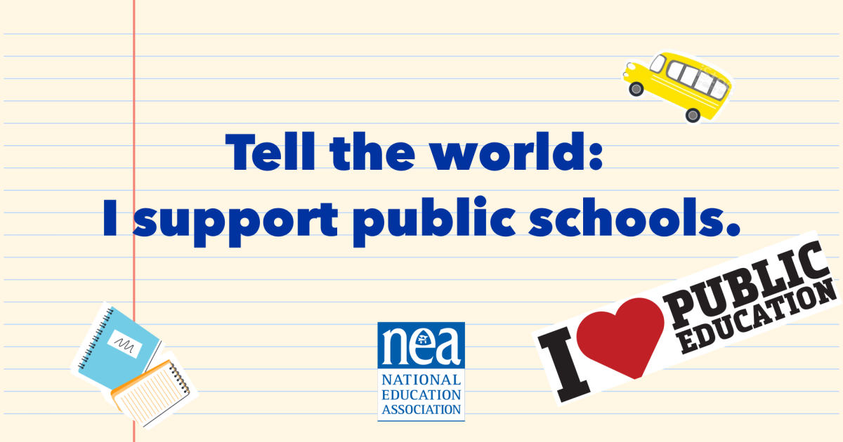 Pledge your support for public schools NEA