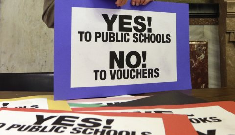 school voucher protest