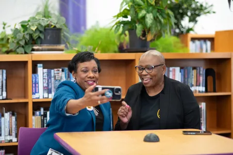 Photo of Becky Pringle and Leslie Houston