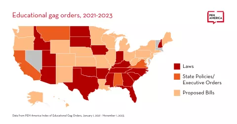 PEn America gag orders map