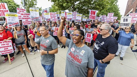 teachers strike in Columbus, Ohio