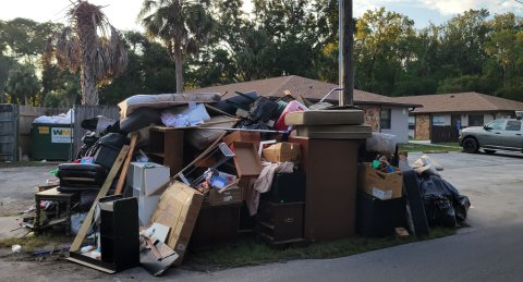 hurricane helene debris florida