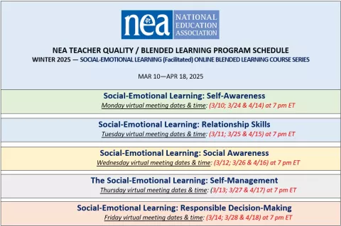 Blended learning Schedule 2025